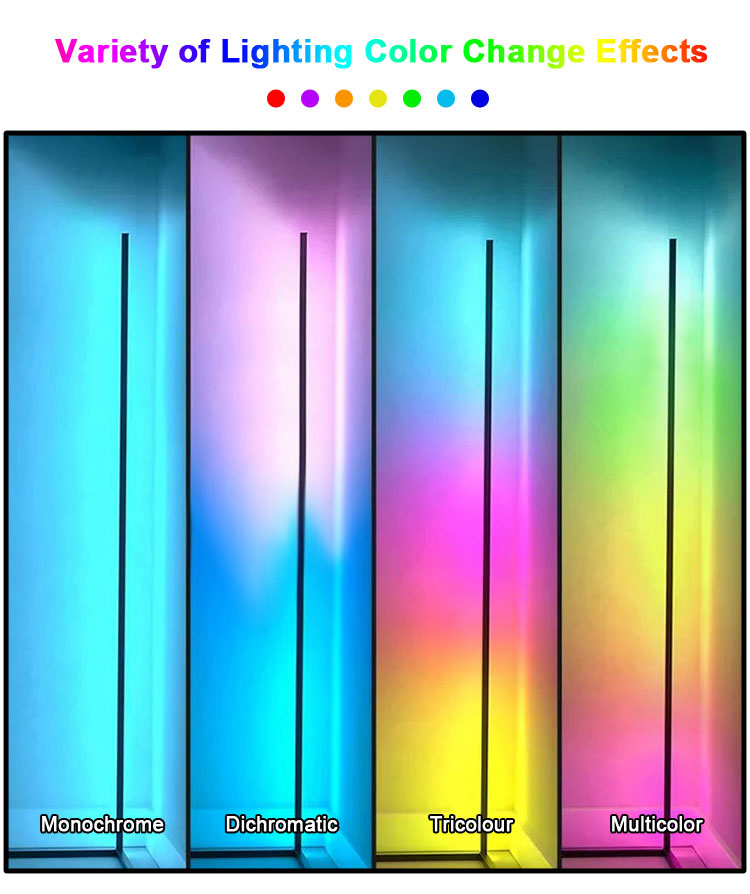 Lámpara de pie RGB de esquina desmontable inteligente BGL LDD02-3