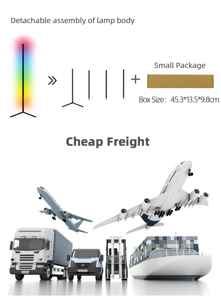 Intelligente abnehmbare Eck-RGB-Stehlampe BGL LDD02-5