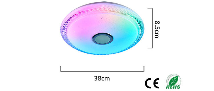 Candeeiro de teto de música arco-íris inteligente D. 38 cm BCR2403831-A