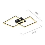 Luminária de teto de estilo simples moderno 47 cm PZ51002-36B