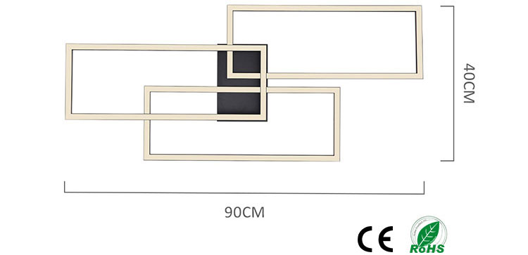 Luminária de teto de estilo simples moderno 90x40cm PZ51004-58