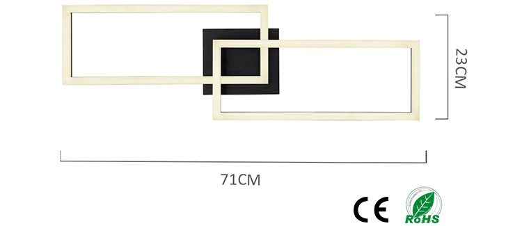 Moderne Deckenleuchte im schlichten Stil 71x23cm PZ71005-24C