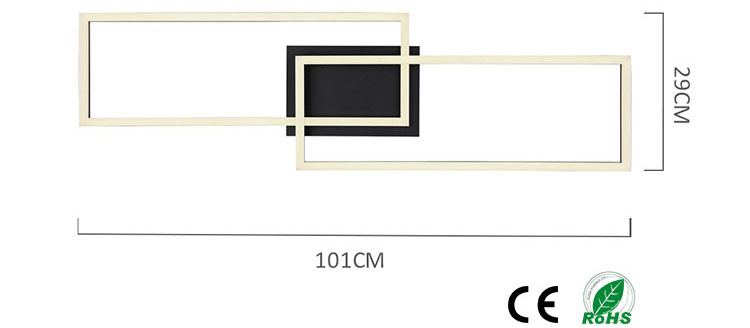 Moderne Deckenleuchte im schlichten Stil 101x29cm PZ1010006-36C