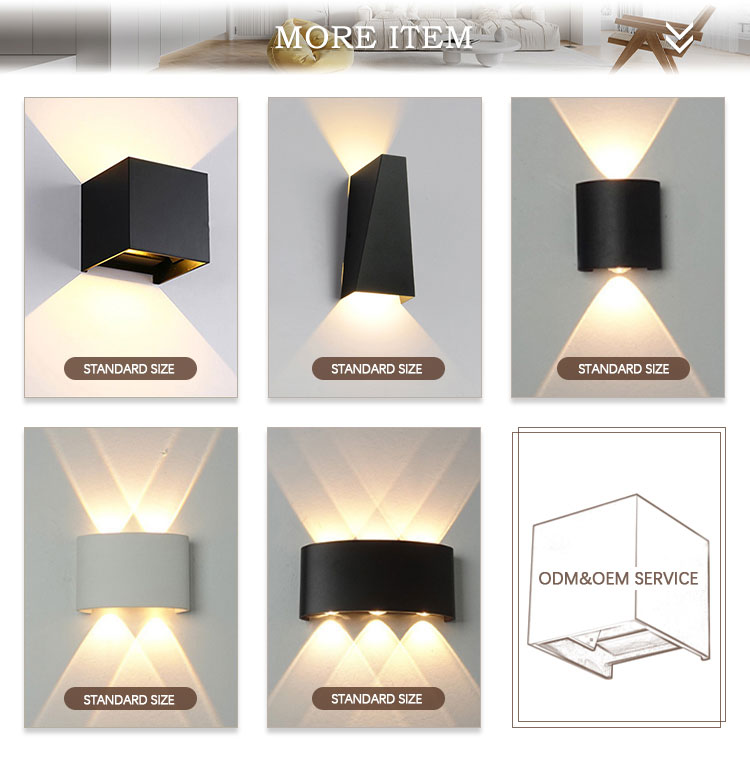 Lâmpada de parede LED de estilo simples moderno 10x10x8cm WL10108