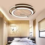 Modern Simple Style Semi-Flush Mount Invisible Fan Light Dia 55CM 202YQ13