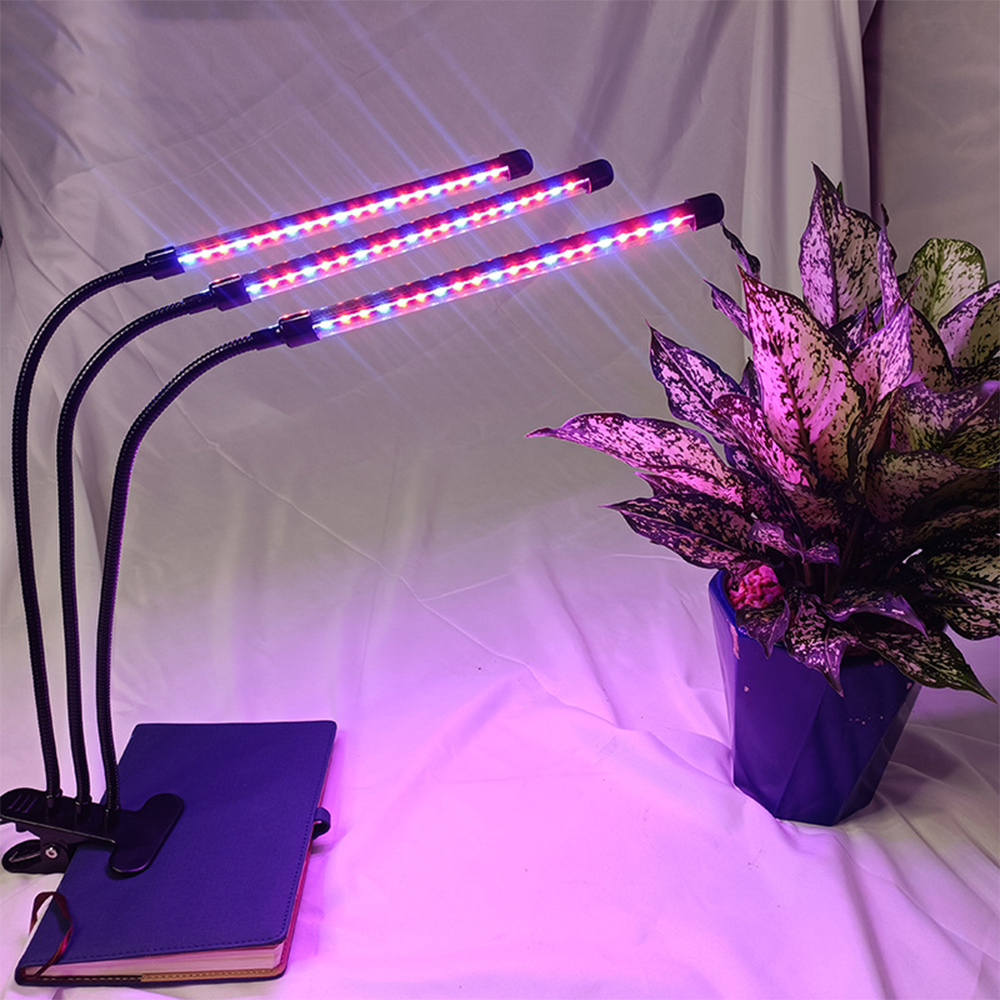 Luz LED de 3 cabeças para cultivo de plantas