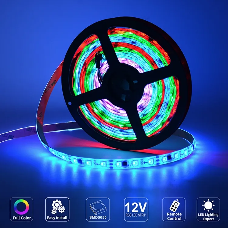 RGB 2835 LED 3M Strip Light com controle remoto