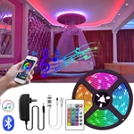 5M 16 Million Colors Alexa Phone App Control Smart 5050 RGB LED Strip Lights for Home