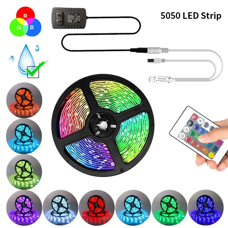 10M 16 milhões de cores Alexa Phone App Control Smart 5050 RGB LED Strip Lights para casa