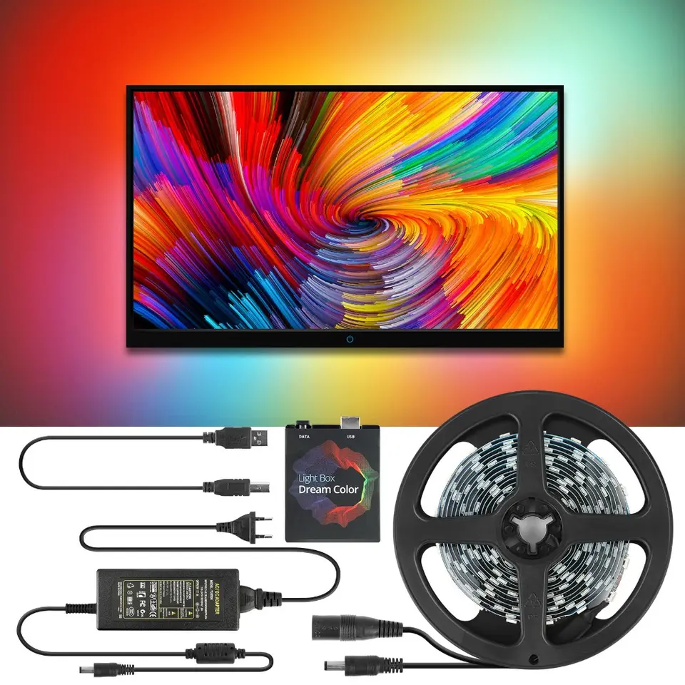 5050 RGB-Farbwechsel-TV-Bildschirmhintergrund 1M LED-Streifen