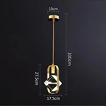 Luxury Crystal Copper Pendant Lamp D. 25 Eu906