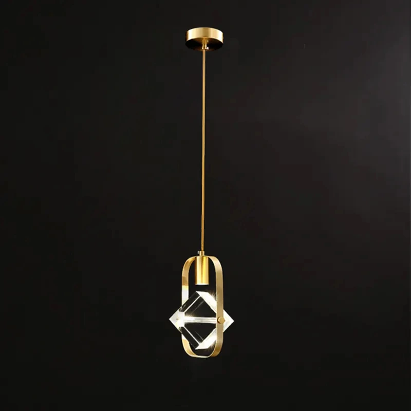 Luxury Crystal Copper Pendant Lamp D. 25 Eu906