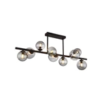Glass Smoke Metal Brass Matte 38CM Height Pendent Lamp Wtith 9 Heads