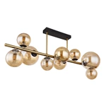 Glass Amber Metal Brass Matte 38CM Height Pendent Lamp Wtith 9 Heads