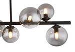 Glass Smoke Metal Brass Matte 38CM Height Pendent Lamp Wtith 9 Heads