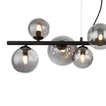 Glass Smoke Metal Brass Matte 120CM Height Pendent Lamp Wtith 9 Heads