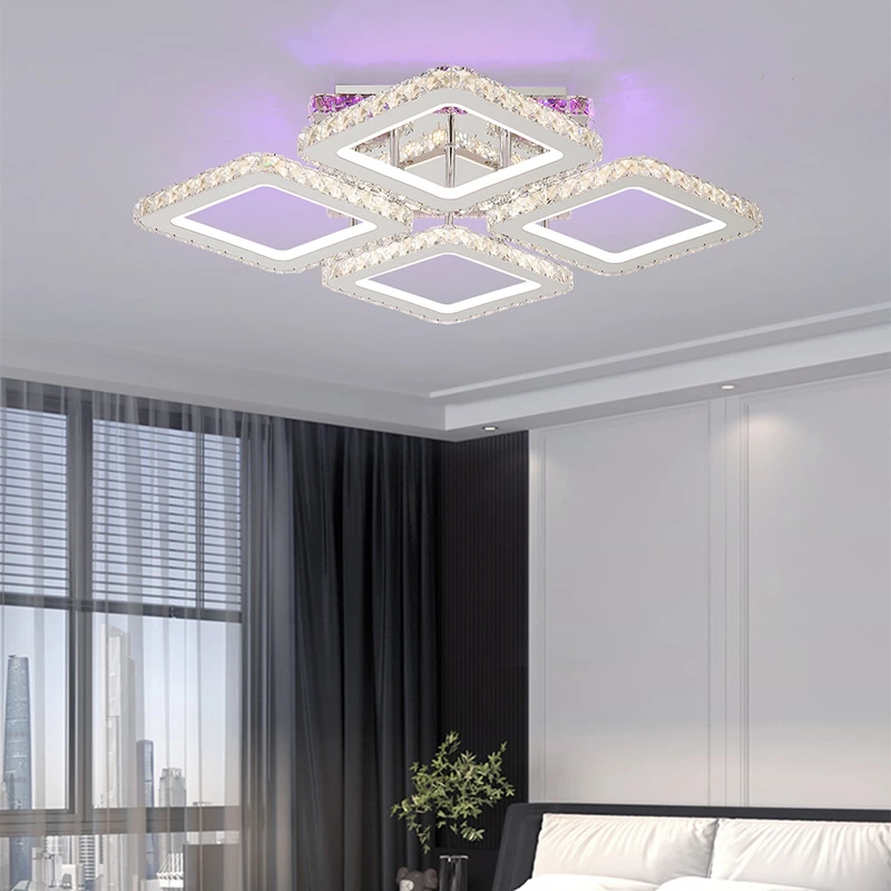Music Rhythm Color Change 160W Ceiling Lamp 500*500*H115mm