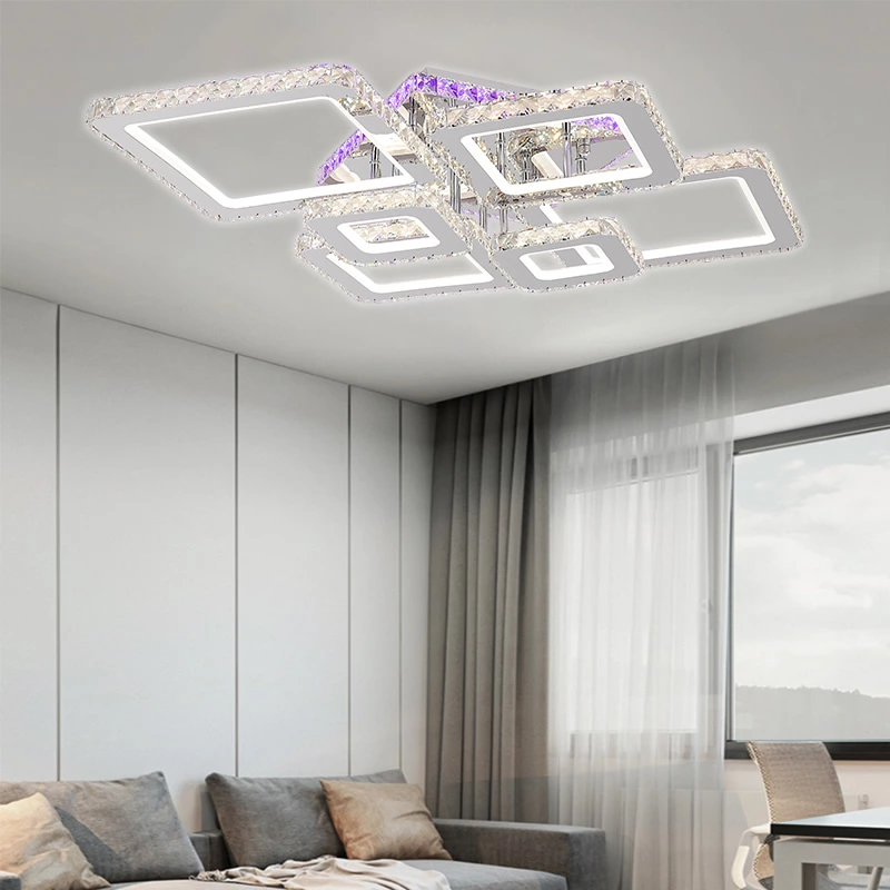 Music Rhythm Color Change 240W Ceiling Lamp 890*670*H145mm