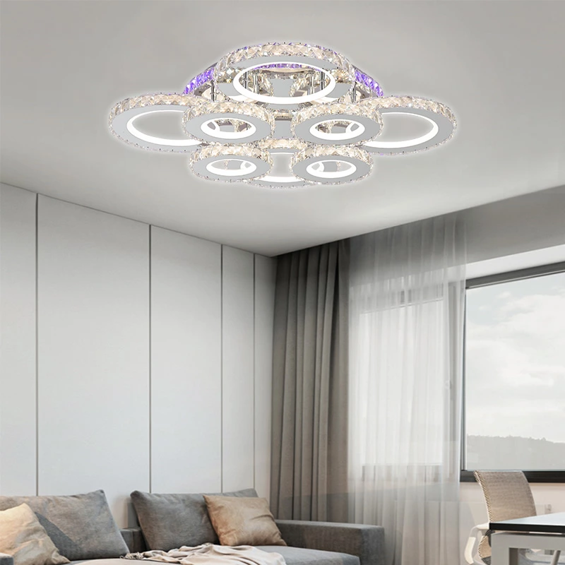 Music Rhythm Color Change 208W Ceiling Lamp 520*520*H115mm