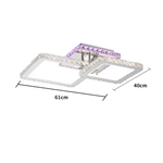 Music Rhythm Color Change 96W Ceiling Lamp 610*400*H115mm