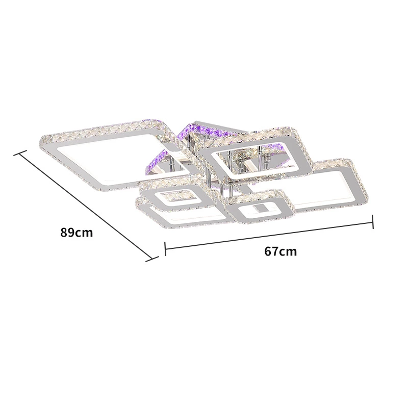 Music Rhythm Color Change 240W Ceiling Lamp 890*670*H145mm