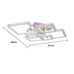 Music Rhythm Color Change 240W Ceiling Lamp 890*670*H145mm