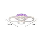Music Rhythm Color Change 112W Ceiling Lamp 510*370*H115mm