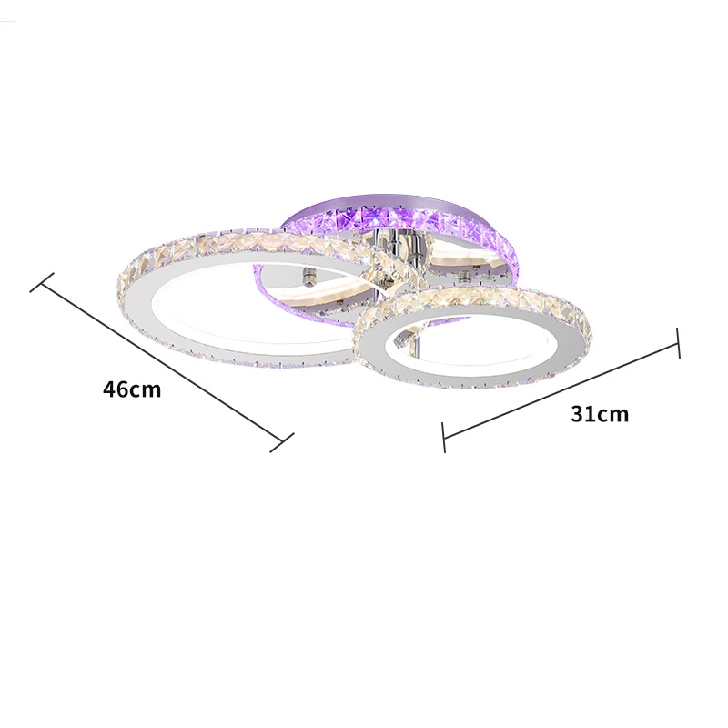Music Rhythm Color Change 82W Ceiling Lamp 460*310*H115mm