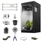 Joystar 200W LED Grow Light 35*35*70inch （90x90x180cm） Grow Tent Complete Set PHT-4
